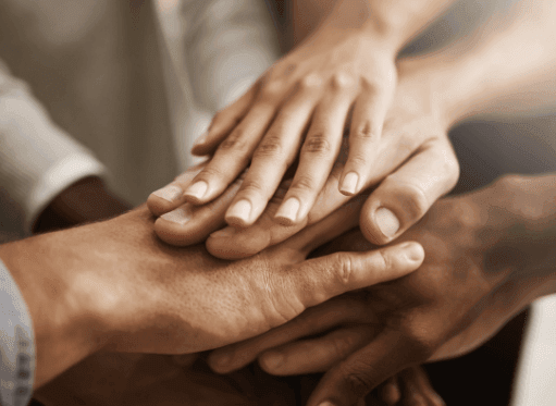 hands sticking together